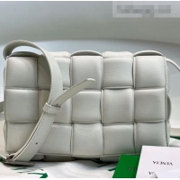 Cheapest Bottega Veneta Padded Cassette Medium Crossbody Messenger Bag BV2127 White 2021