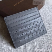 Famous Brand Bottega Veneta Woven Credit Card Case/Holder BV2151 Grey 2021