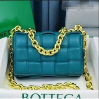 New Design Bottega Veneta The Chain Cassette Cross-body Bag BV2160 Teal Green 2021