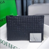 Well Crafted Bottega Veneta Woven Lambskin Medium Pouch BV2174 Dark Blue 2021