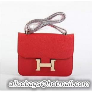 Hermes Constance Bag Togo Leather 1622S Red Golden