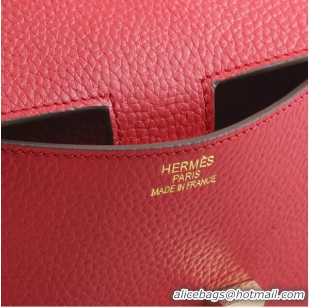 Hermes Constance Bag Togo Leather 1622S Red Golden