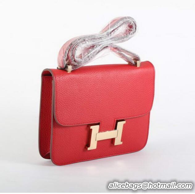 Hermes Constance Bag Togo Leather 1622S Red Golden