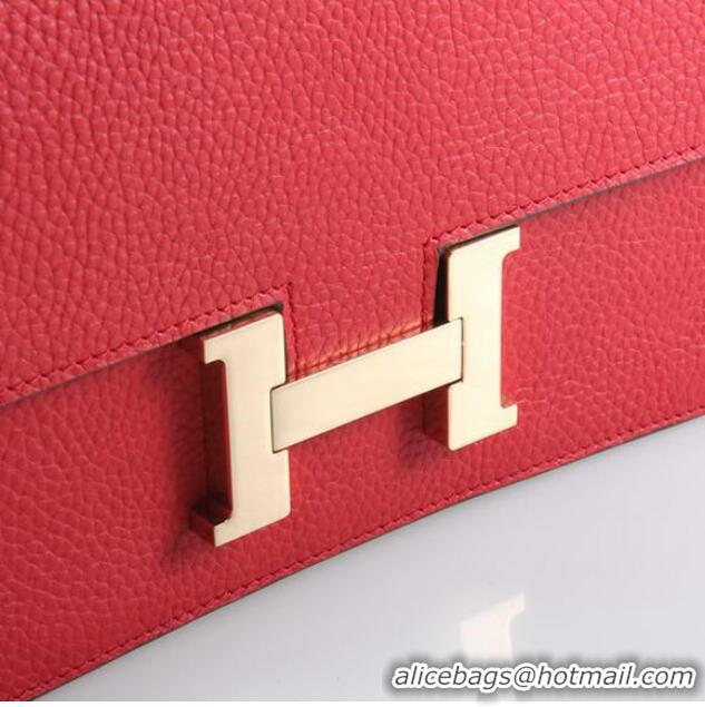 Hermes Constance Bag Togo Leather 1622S Red Golden