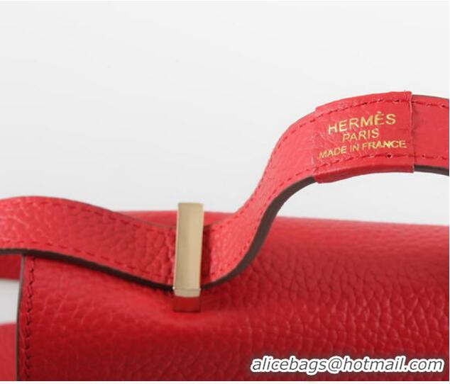 Hermes Constance Bag Togo Leather 1622S Red Golden