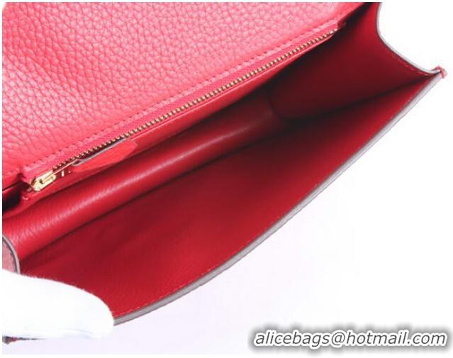 Hermes Constance Bag Togo Leather 1622S Red Golden