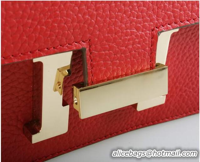 Hermes Constance Bag Togo Leather 1622S Red Golden