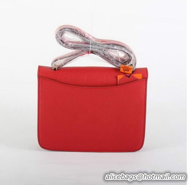 Hermes Constance Bag Togo Leather 1622S Red Golden