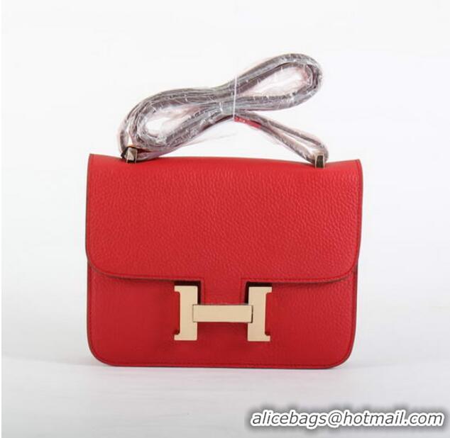 Hermes Constance Bag Togo Leather 1622S Red Golden