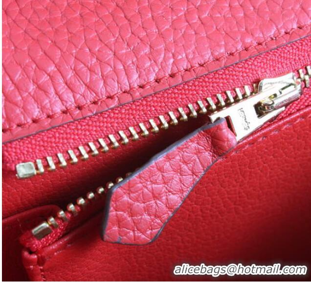 Hermes Constance Bag Togo Leather 1622S Red Golden