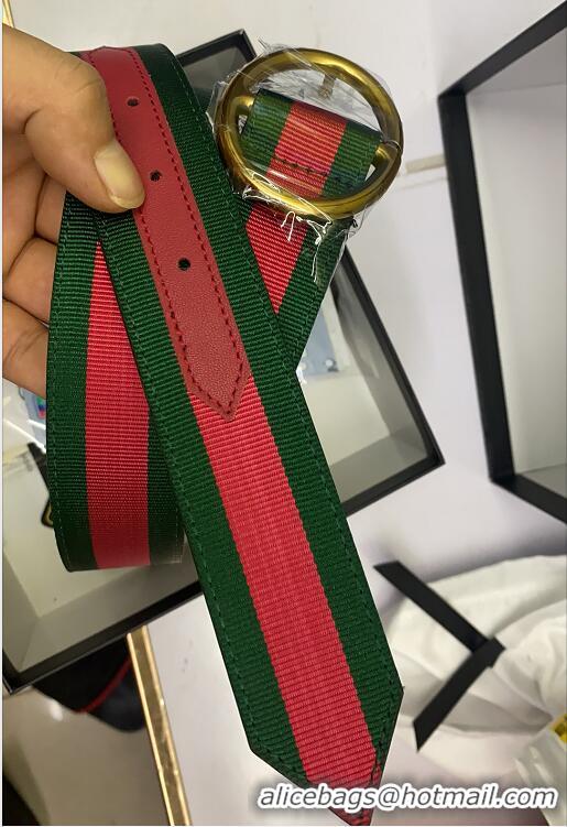 Charming Gucci Web belt G25511 Red & green