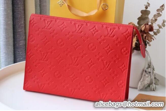 Cheapest Louis Vuitton Monogram Empreinte POCHETTE VOYAGE MM M41058 Red