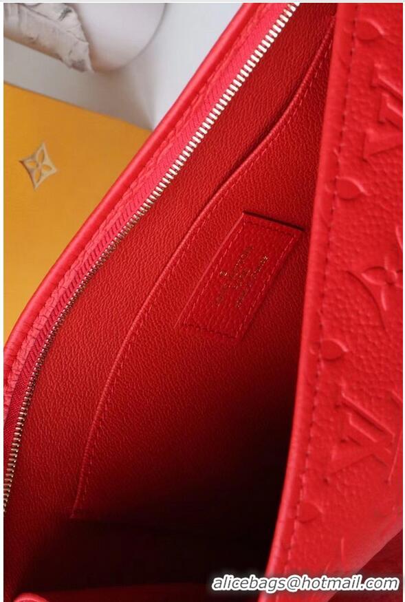 Cheapest Louis Vuitton Monogram Empreinte POCHETTE VOYAGE MM M41058 Red