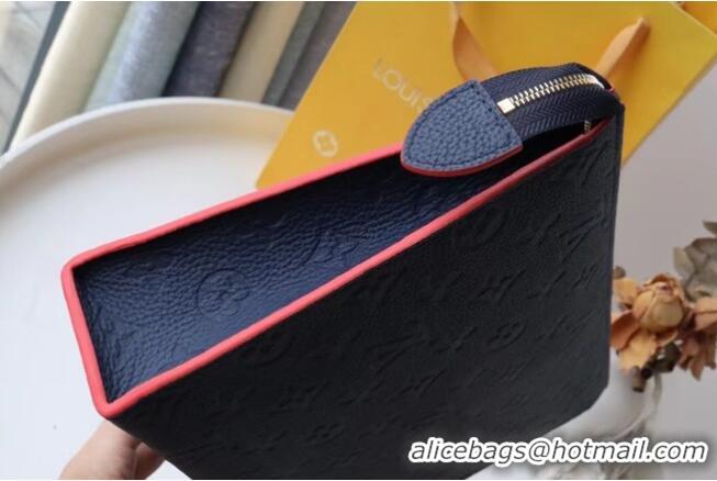 Top Quality Louis Vuitton Monogram Empreinte POCHETTE VOYAGE MM M41058 Navy Blue