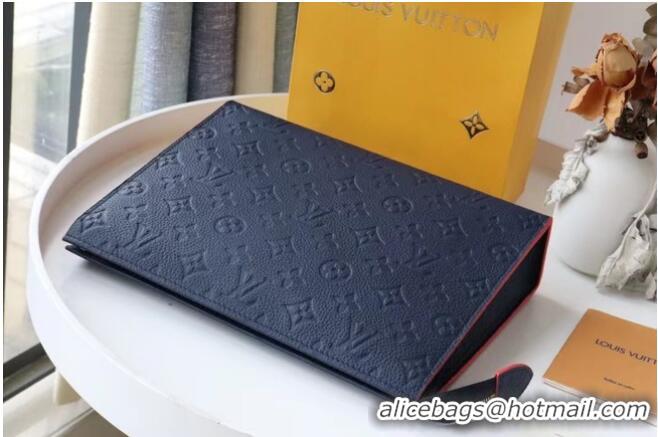 Top Quality Louis Vuitton Monogram Empreinte POCHETTE VOYAGE MM M41058 Navy Blue