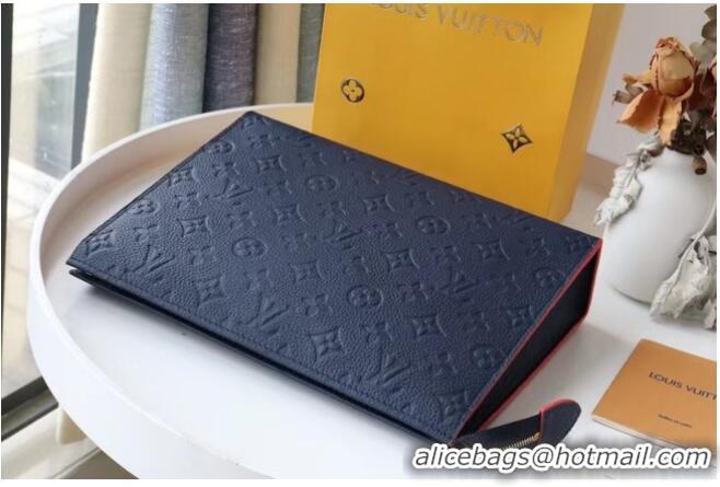 Top Quality Louis Vuitton Monogram Empreinte POCHETTE VOYAGE MM M41058 Navy Blue