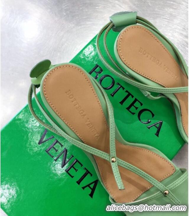 Cute Bottega Veneta Stretch Lambskin Strap Sandals 9cm 050652 Green