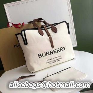 Best Grade Burberry Large Logo Graphic Cotton Canvas Society Tote B32162