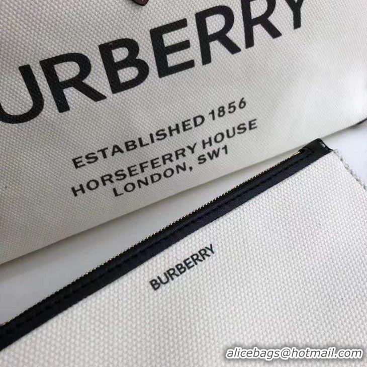 Best Grade Burberry Large Logo Graphic Cotton Canvas Society Tote B32162