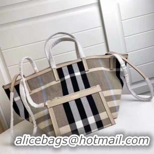 Superb Quality Burberry Check Cotton Canvas Tote Bag B18941