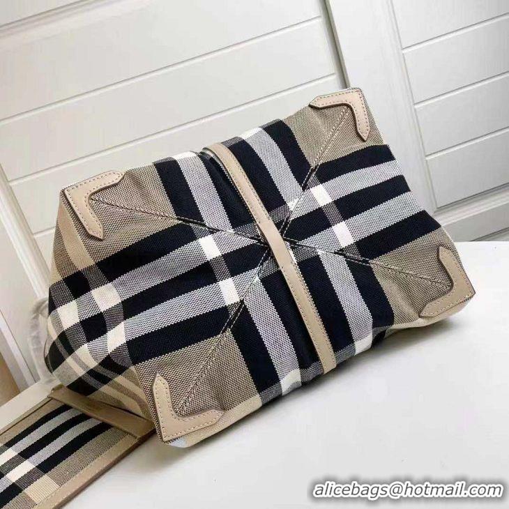 Superb Quality Burberry Check Cotton Canvas Tote Bag B18941