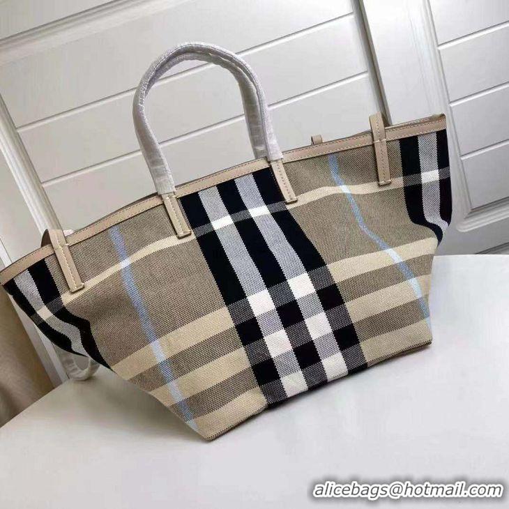 Superb Quality Burberry Check Cotton Canvas Tote Bag B18941