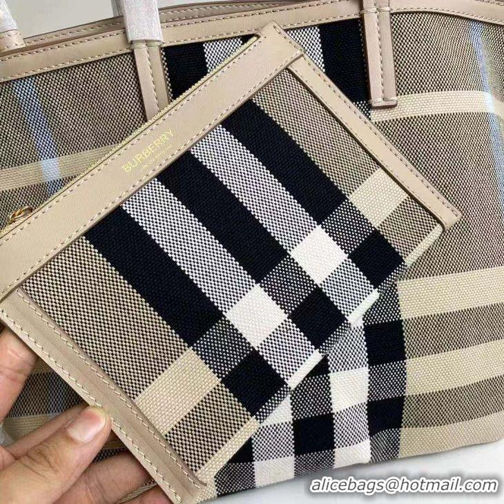 Superb Quality Burberry Check Cotton Canvas Tote Bag B18941