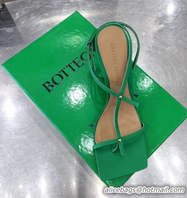 Good Product Bottega Veneta Stretch Lambskin Strap Sandals 9cm 050652 Green