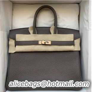 Super Quality Hermes Birkin Bag Original Leather 35CM 17825 Tinware Grey