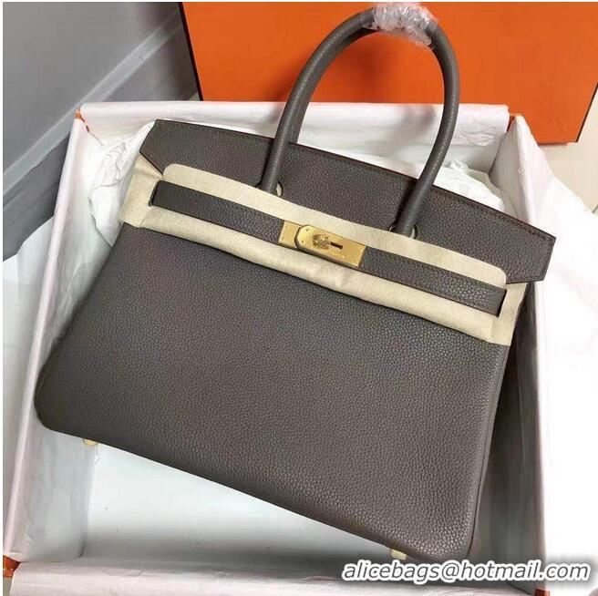 Super Quality Hermes Birkin Bag Original Leather 35CM 17825 Tinware Grey