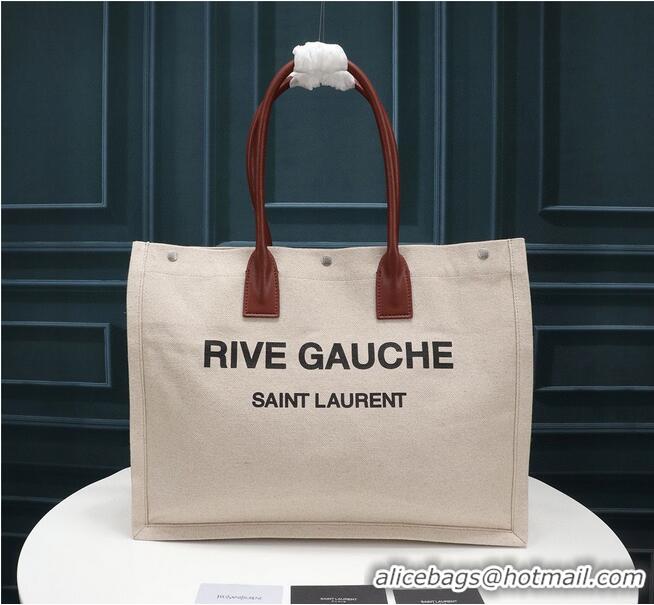 Top Quality Yves Saint Laurent Rive Gauche Tote Shopping Bag 59929 Beige