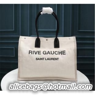 Inexpensive Yves Saint Laurent Rive Gauche Tote Shopping Bag 59929 White