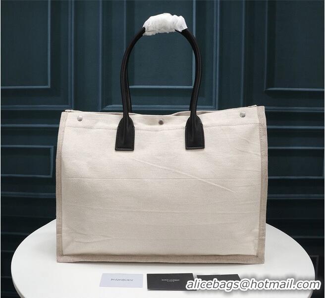 Inexpensive Yves Saint Laurent Rive Gauche Tote Shopping Bag 59929 White