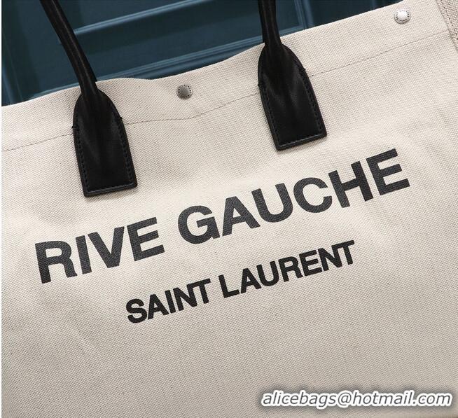 Inexpensive Yves Saint Laurent Rive Gauche Tote Shopping Bag 59929 White