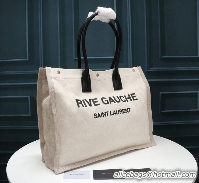 Inexpensive Yves Saint Laurent Rive Gauche Tote Shopping Bag 59929 White