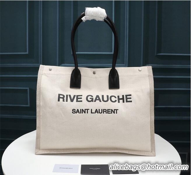 Inexpensive Yves Saint Laurent Rive Gauche Tote Shopping Bag 59929 White