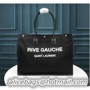 Popular Style Yves Saint Laurent Rive Gauche Tote Shopping Bag 59929 Black