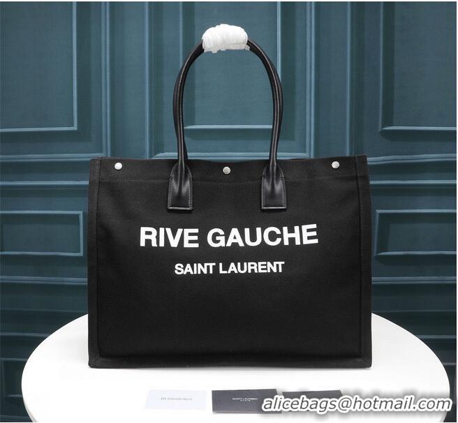 Popular Style Yves Saint Laurent Rive Gauche Tote Shopping Bag 59929 Black