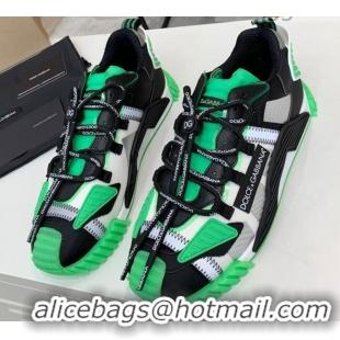 New Style Dolce & Gabbana NS1 Sneakers in Mixed Materials 061630 Green/Black