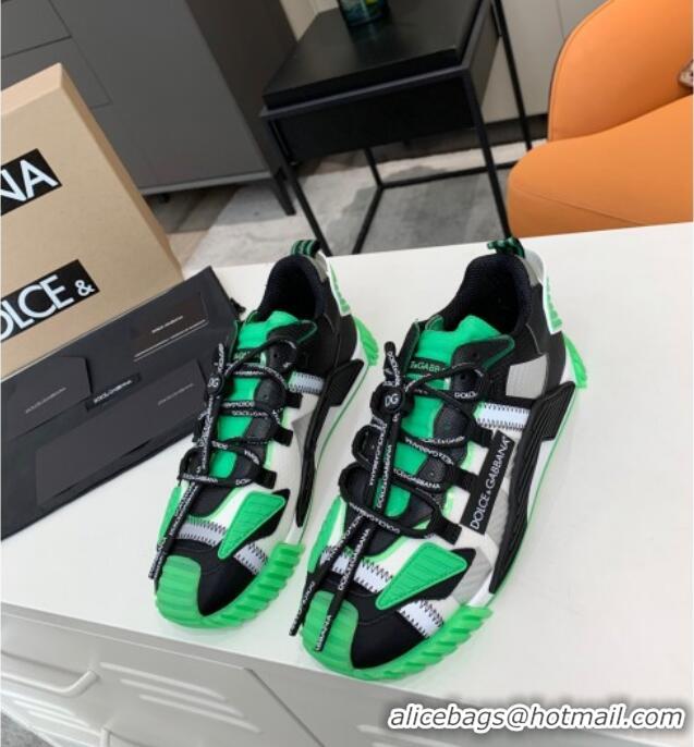 New Style Dolce & Gabbana NS1 Sneakers in Mixed Materials 061630 Green/Black