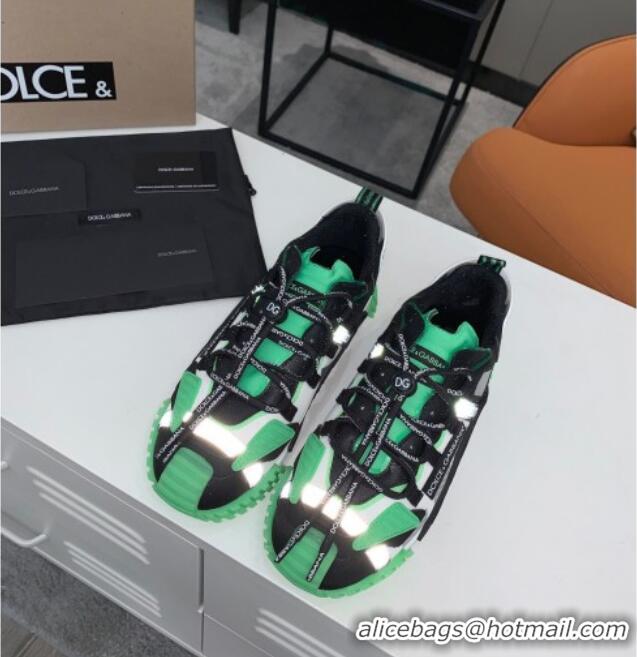 New Style Dolce & Gabbana NS1 Sneakers in Mixed Materials 061630 Green/Black