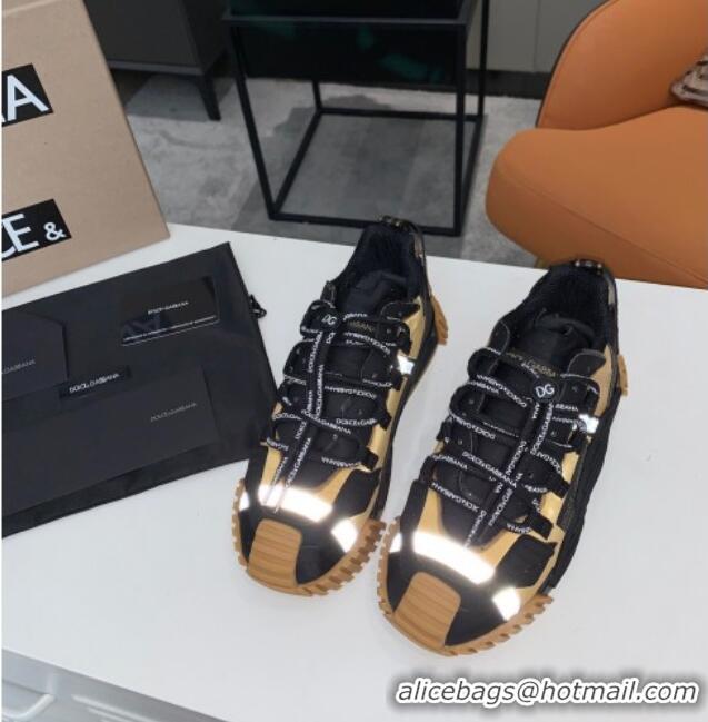 Top Sale Dolce & Gabbana NS1 Sneakers in Mixed Materials Ginger/Black 061615