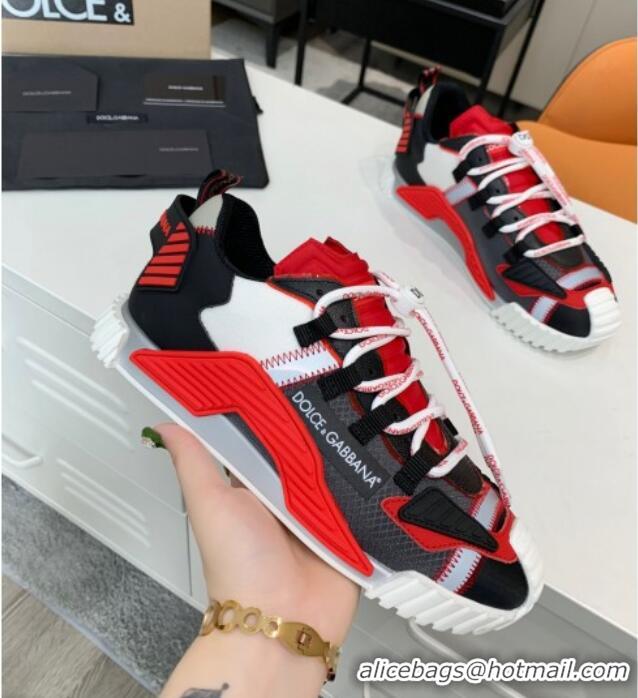 Top Quality Dolce & Gabbana NS1 Sneakers in Mixed Materials Black/Red 061617