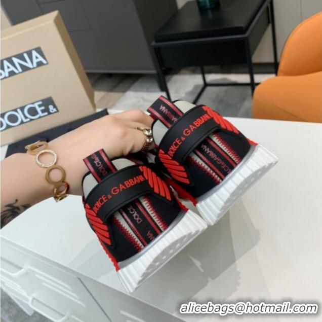 Top Quality Dolce & Gabbana NS1 Sneakers in Mixed Materials Black/Red 061617