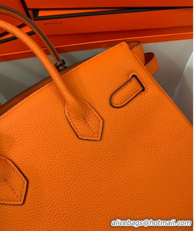 Buy Grade Hermes original Togo Leather HB35O Orange