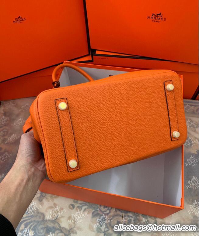 Buy Grade Hermes original Togo Leather HB35O Orange