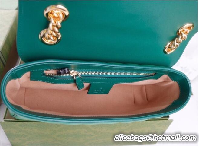 Low Cost Gucci GG Marmont small shoulder bag 443497 Emerald green