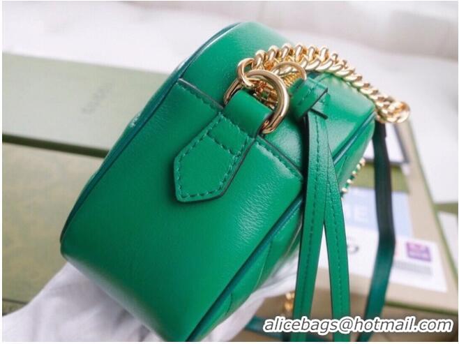 Fashion Gucci GG Marmont small shoulder bag 447632 Bright green