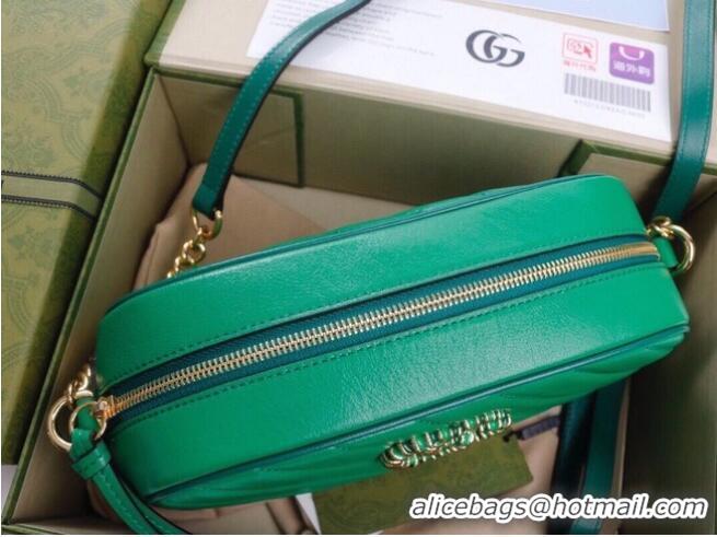 Fashion Gucci GG Marmont small shoulder bag 447632 Bright green