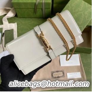 Hot Style Gucci Jackie 1961 ostrich chain wallet 652681 white